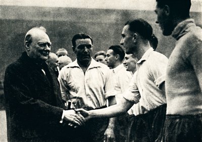 Związek Piłki Nożnej na Wembley – Anglia przeciwko Szkocji, 4 października 1941, 1945. autorstwa Unbekannt