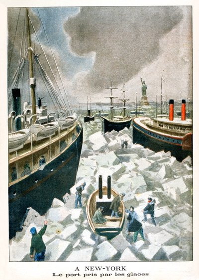 W Nowym Jorku, port zajęty przez lód, 1901 autorstwa Unbekannt