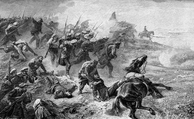 Atak karlistów baskijskich podczas buntu 1872-1876, 1902 autorstwa Unbekannt