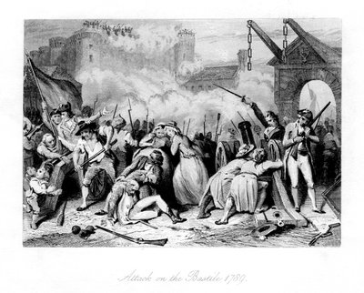 Atak na Bastylię, 1789, 1845 autorstwa Unbekannt
