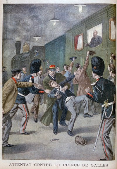Próba ataku na Edwarda, księcia Walii w Brukseli, 1900 autorstwa Unbekannt