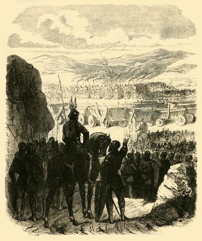 Attila na stosie, po jego klęsce przez Aetius, 453AD, 1890. autorstwa Unbekannt