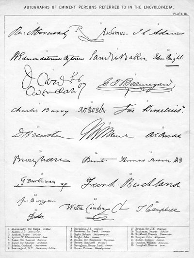 Autografy Wybitnych Osób, XIX w. autorstwa Unbekannt