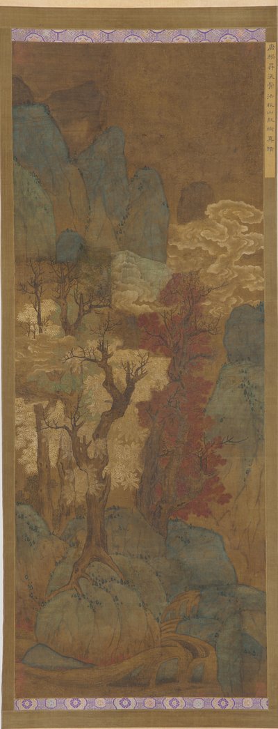 Jesienne liście w wąwozie górskim, dynastia Ming, 1368-1644. autorstwa Unbekannt