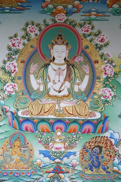 Awalokiteśwara, Budda Współczucia, Katmandu, Nepal autorstwa Unbekannt