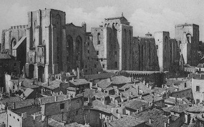 Awinion - Pałac Papieży od strony wschodniej, ok. 1925 r. autorstwa Unbekannt