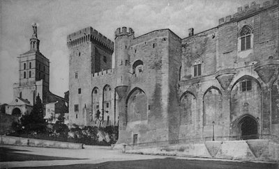 Awinion - Pałac Papieży i Katedra, ok. 1925 r. autorstwa Unbekannt