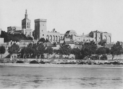 Awinion. - Pałac Rodanu i Papieży, ok. 1925 r. autorstwa Unbekannt