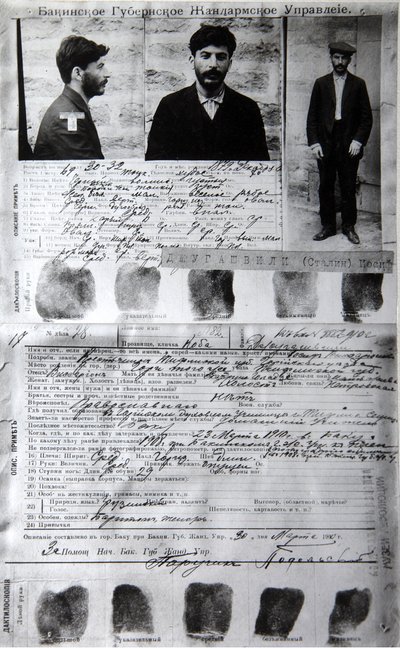 Policyjna forma Baku przestępcy politycznego J Jugashvili Stalin, 1910 autorstwa Unbekannt