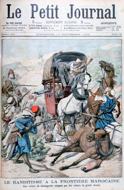 Bandyci atakujący pocztę na granicy marokańskiej, 1904 autorstwa Unbekannt