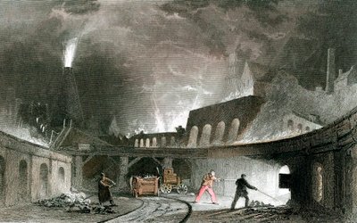 Bank pieców, Lymington Iron Works, Tyneside, Anglia, 1835 autorstwa Unbekannt