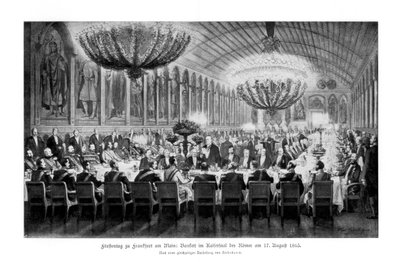 Bankiet w Sali Cesarzy, Römer, Frankfurt, 17 sierpnia 1863, 1900 autorstwa Unbekannt