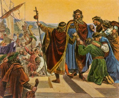 Barbarossa żegna się, wychodząc na swoją krucjatę, 1189, 1936. autorstwa Unbekannt