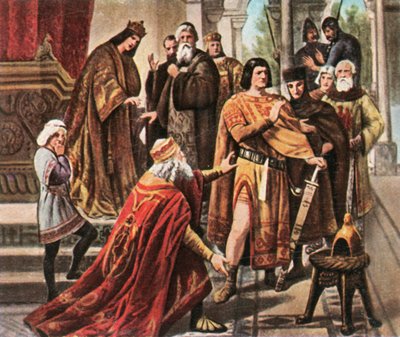 Barbarossa błaga o pomoc Henryka Lwa, 1176, 1936. autorstwa Unbekannt