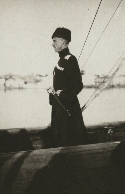 Baron Piotr Nikołajewicz Wrangel na jachcie Lucullus. Lemnos, 1921. autorstwa Unbekannt