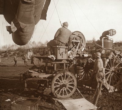 Balon zaporowy, Genicourt, północna Francja, c1914-c1918 autorstwa Unbekannt