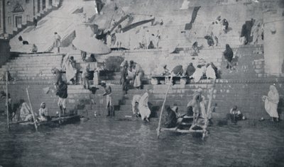 Kąpiel w Benares, 1924 autorstwa Unbekannt