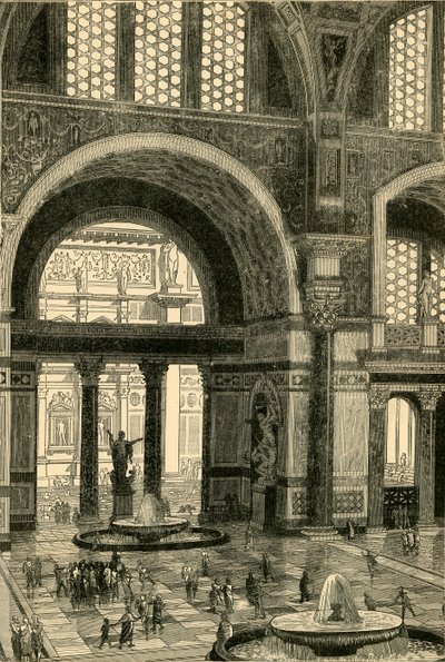 Odrestaurowane łaźnie Karakalli, 1890 r. autorstwa Unbekannt