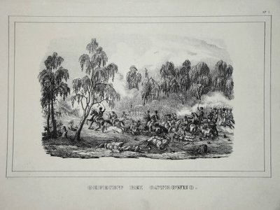 Bitwa wojsk rosyjskich z kawalerią francuską pod Ostrownem 25-26 lipca 1812 r. autorstwa Unbekannt
