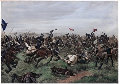 Bitwa pod Agincourt, 25 października 1415 autorstwa Unbekannt