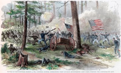 Bitwa pod Bentonville, Karolina Północna, wojna secesyjna 19 marca 1865 r autorstwa Unbekannt