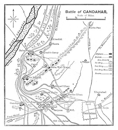 Bitwa pod Kandaharem: Plan, 1902 autorstwa Unbekannt