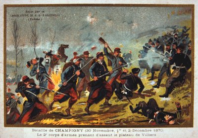 Bitwa pod Champigny, wojna francusko-pruska, 30 listopada-2 grudnia 1870 r. autorstwa Unbekannt