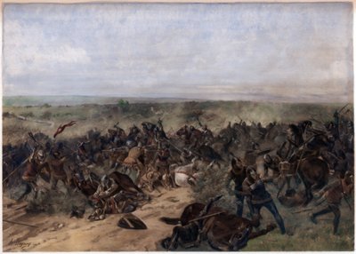 Bitwa pod Crécy, 26 sierpnia 1346 r. autorstwa Unbekannt