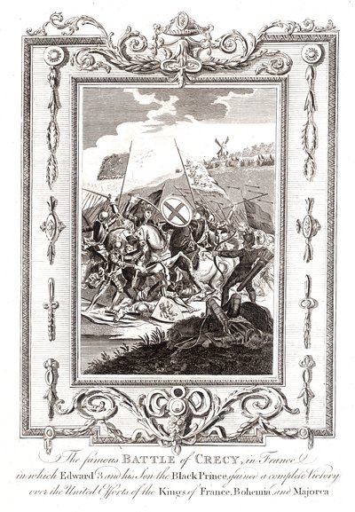 Bitwa pod Crecy we Francji, 1346 autorstwa Unbekannt