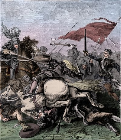 Bitwa pod Flodden, 1513, c1910 autorstwa Unbekannt