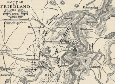 Bitwa pod Friedlandem, 14 czerwca 1807, 1896 autorstwa Unbekannt