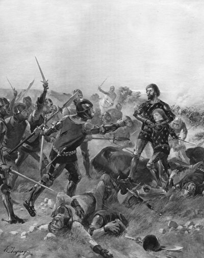 Bitwa pod Poitiers, Francja, 1356 autorstwa Unbekannt