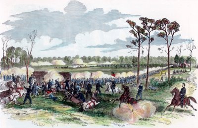 Bitwa pod Shiloh, Tennessee, wojna secesyjna, 6 kwietnia 1862 r autorstwa Unbekannt