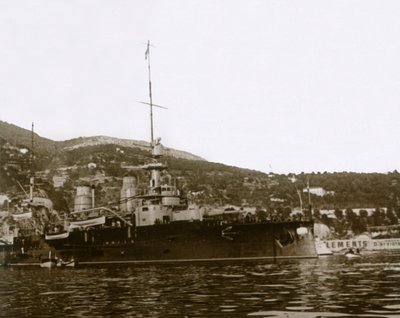 Pancernik w Villefranche, Francja, c1914-c1918 autorstwa Unbekannt