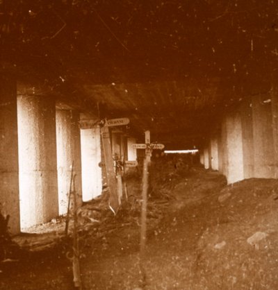 Rów bagnetowy, Verdun, północna Francja, c1916-c1918. autorstwa Unbekannt