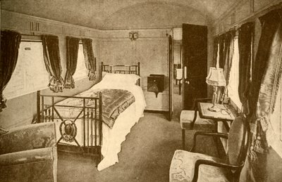 Sypialnia, Kings Saloon, Londyn i North Eastern Railway, 1930. autorstwa Unbekannt