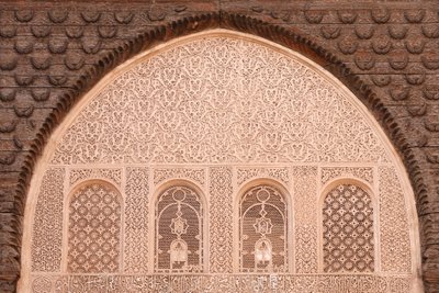 Ben Youssef Medersa to największa Medersa w Maroku, pierwotnie szkoła religijna założona pod Abou el Hassan, Marrakech, Maroko autorstwa Unbekannt