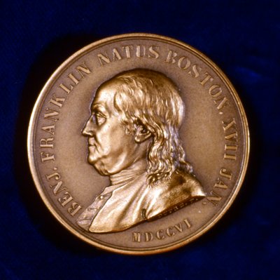 Benjamin Franklin, amerykański naukowiec, wynalazca i mąż stanu, 1806 autorstwa Unbekannt