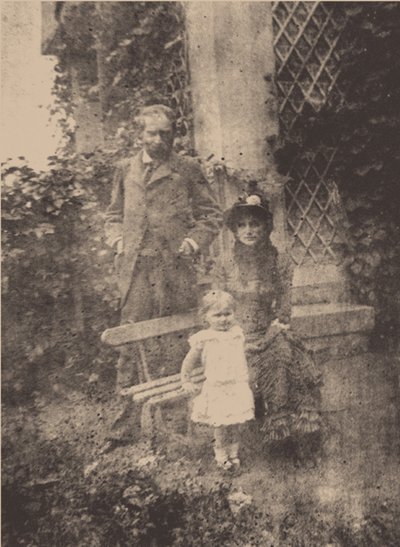 Berthe Morisot, jej mąż Eugène Manet i ich córka Julie, ok. 1881 r. autorstwa Unbekannt