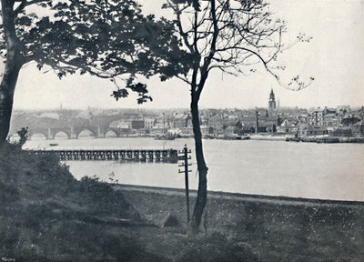 Berwick - Ze Spittal, pokazujący most Berwick, 1895 autorstwa Unbekannt
