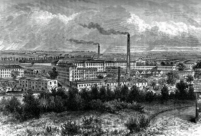 Bessbrook Mills i wieś, hrabstwo Armagh, Irlandia, c1880 autorstwa Unbekannt