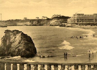 Biarritz - Hotel du Palais i Zatoka, ok. 1930. autorstwa Unbekannt
