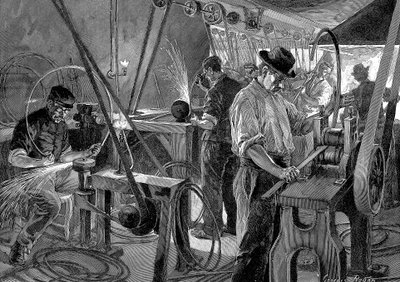 Produkcja rowerów, Francja, 1896 autorstwa Unbekannt