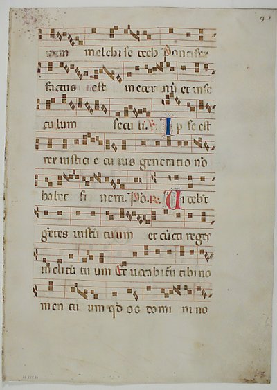 Bifolium z antyfonarza, włoski, XIV w. . autorstwa Unbekannt