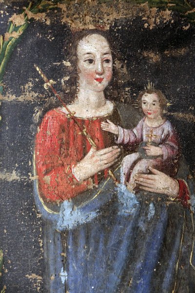 Barokowa kaplica Bionnassay. Dziewica Maryja i Jezus. Francja autorstwa Unbekannt