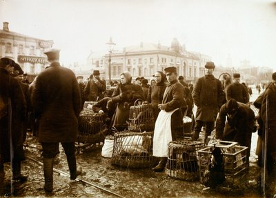 Targ ptaków, plac Trubnaya, Moskwa, Rosja, 1908 autorstwa Unbekannt