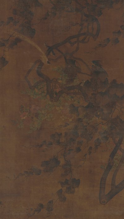 Ptaki, winorośle i kwiaty, dynastia Ming, 1368-1644. autorstwa Unbekannt