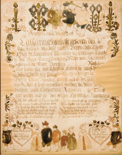 Akt urodzenia i chrztu z 1789 r. autorstwa Unbekannt