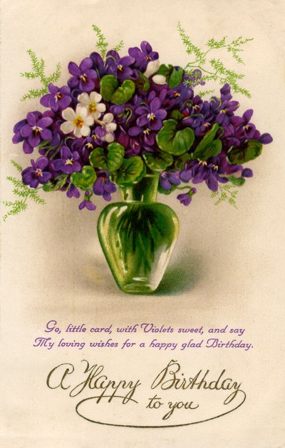 Kartka urodzinowa, ok. 1900-1929 autorstwa Unbekannt