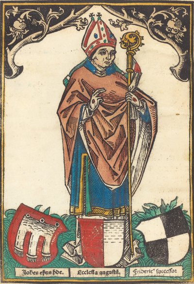 Biskup Augsburga z Trzema Herbami, ca. 1485. autorstwa Unbekannt